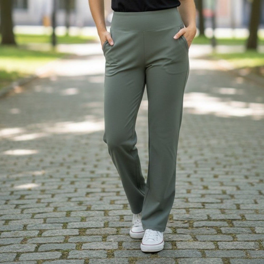 Adodos Olive Green Large Stretch Pants with Side Pockets - Like New